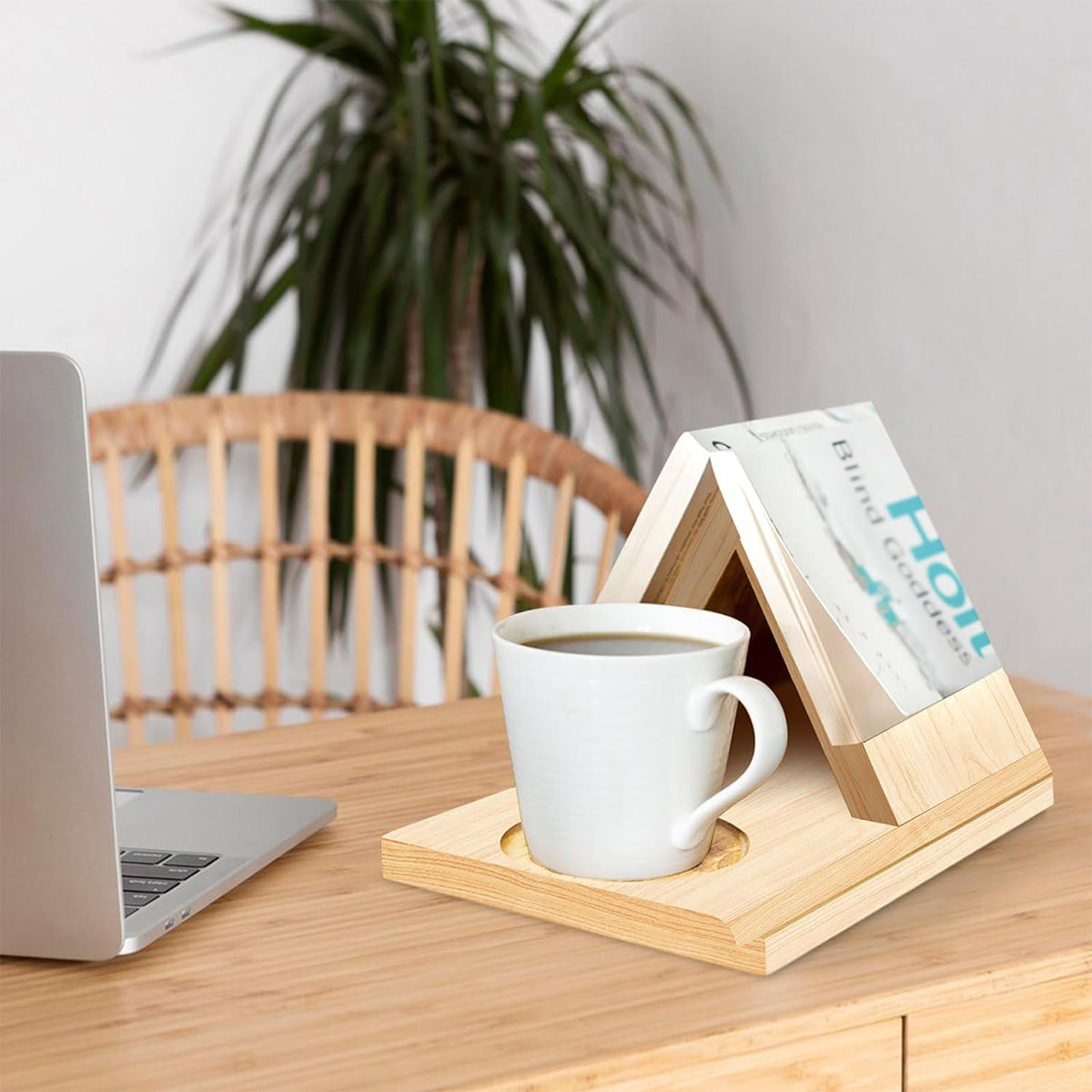 Custom Text - Personalized Book Wooden Triangle Book Stand