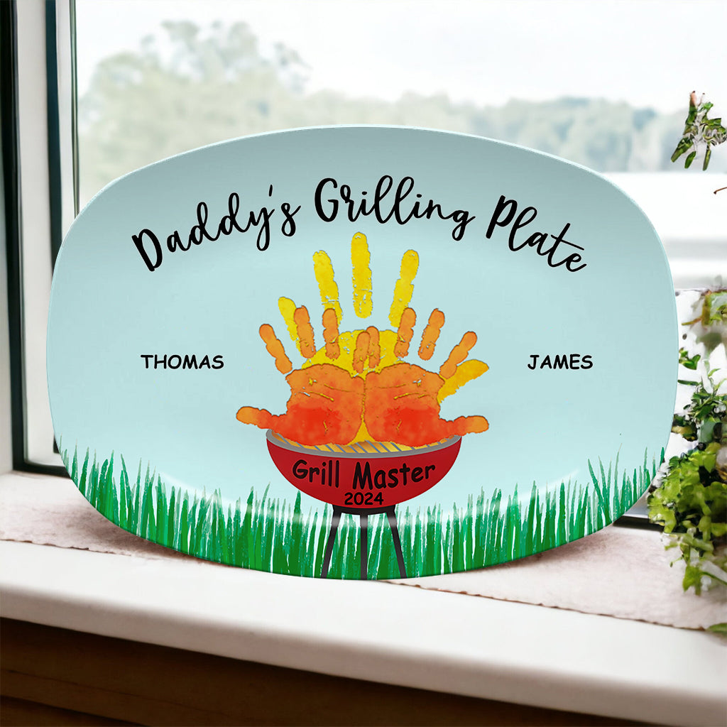 Daddy's Grilling Plate - Personalized Father Plate