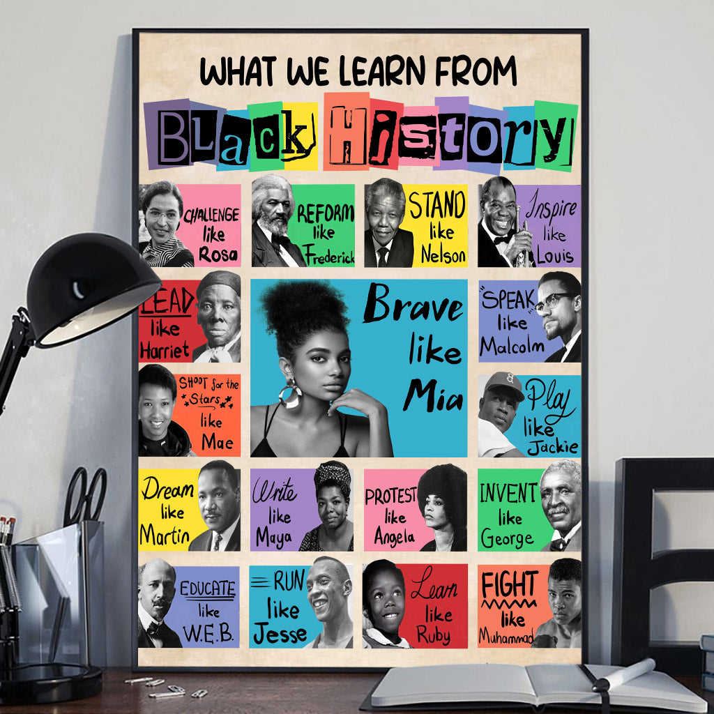 What We Learn From Black History - Personalized African American Canvas And Poster