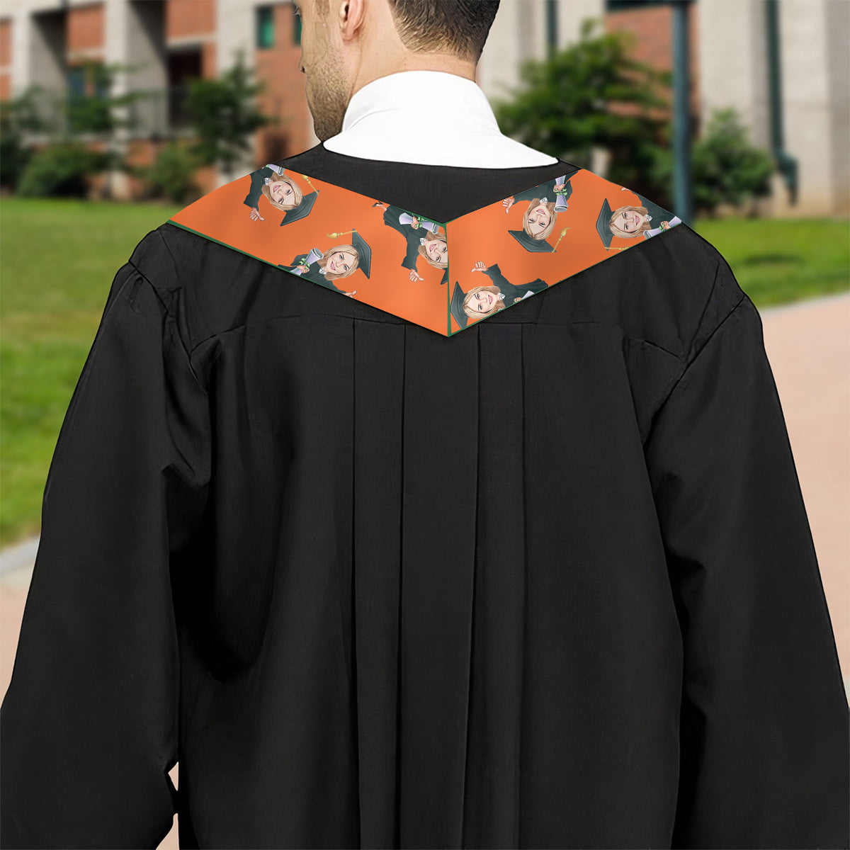 Caricature Funny Character - Personalized Graduation Graduation Stole