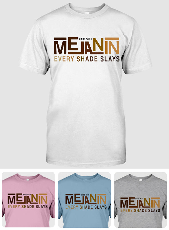 Made With Melanin - African American T-shirt And Hoodie