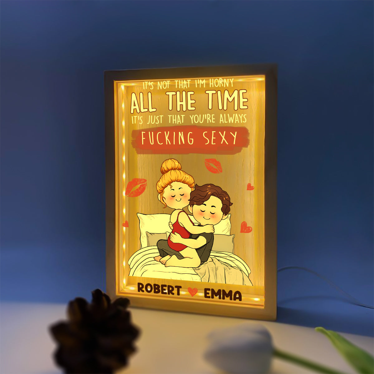 I Love You - Personalized Couple Picture Frame Light Box