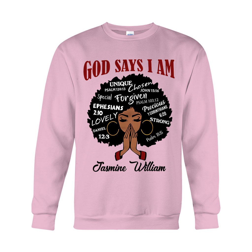 God Say I Am - Personalized African American T-shirt And Hoodie