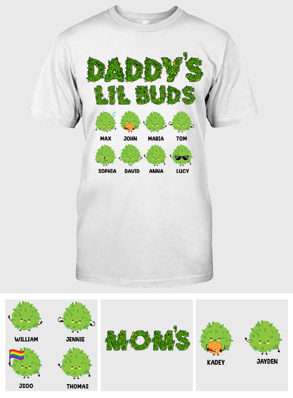 Daddy's Lil Buds - Personalized Weed T-shirt And Hoodie