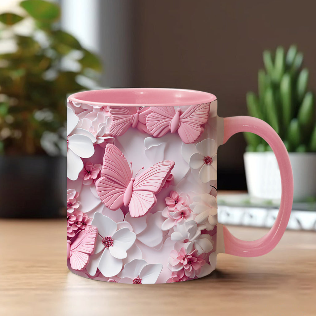 Wonderful Butterflies - Personalized Butterfly Accent Mug