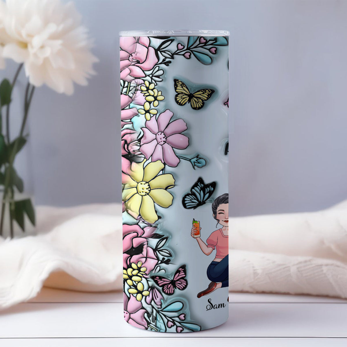 A Bond That Can't Be Broken - Personalized Mother Skinny Tumbler