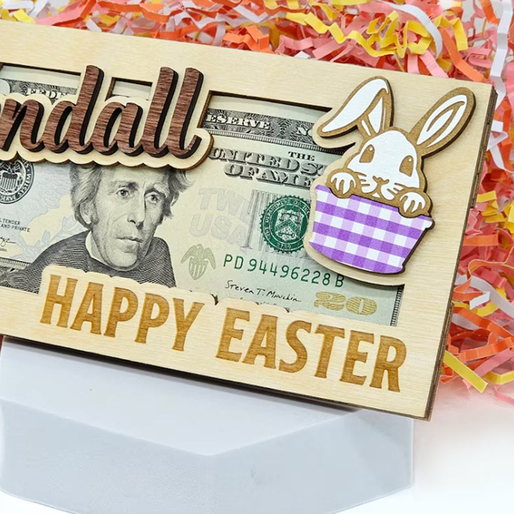 Bunny Money Holder - Personalized Easter Day Bunny Money Holder