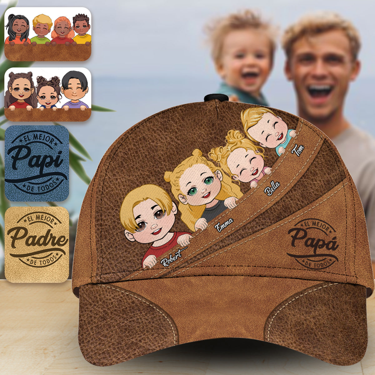 Discover El mejor papá de todos - Personalized Father 3D Classic Cap