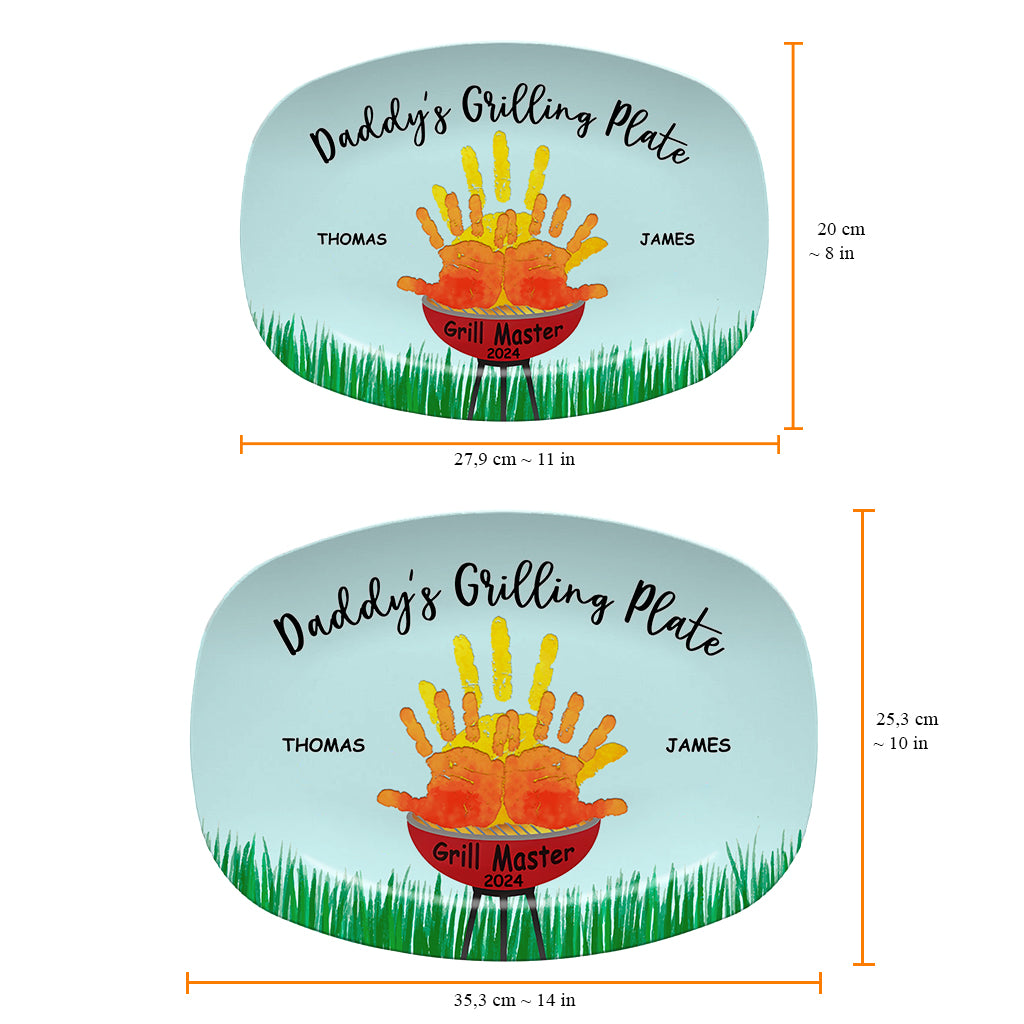 Daddy's Grilling Plate - Personalized Father Plate