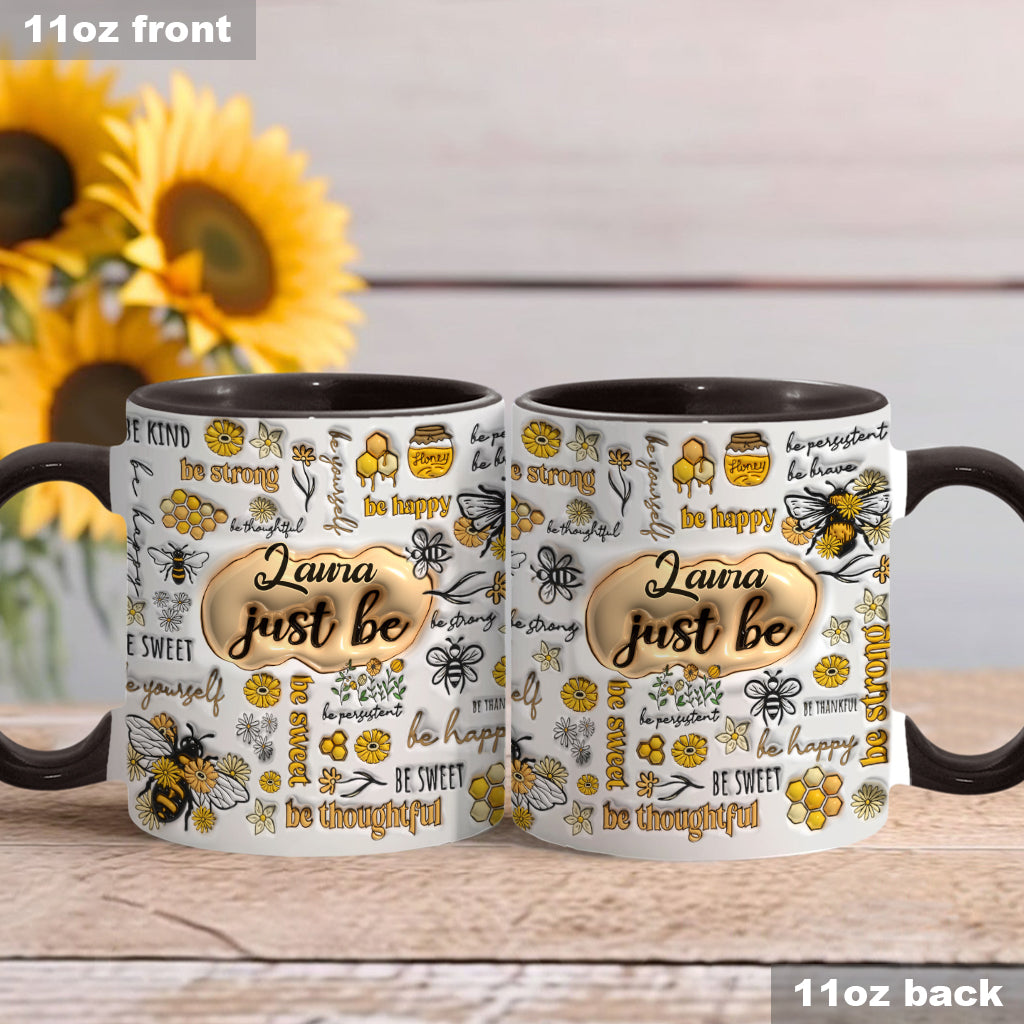 Just Bee Happy - Personalized Accent Mug