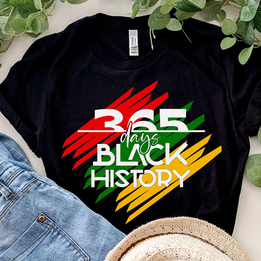 365 Days Black History - Personalized African American T-shirt And Hoodie