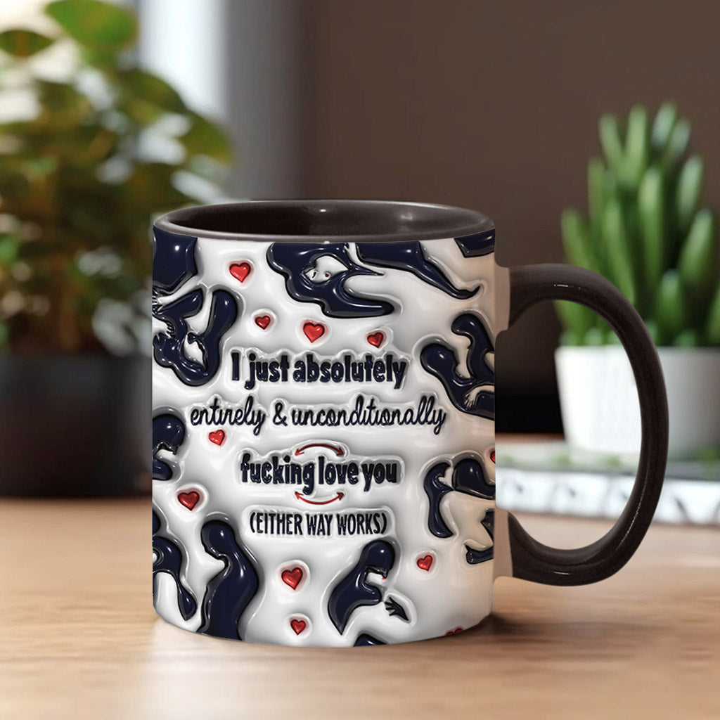 I Just Absolutely Entirely & Unconditionally F*cking Love Lou - Personalized Couple Accent Mug