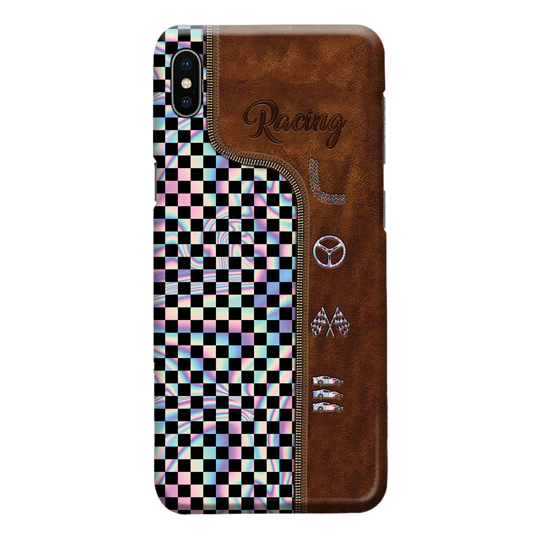 Racing Leather Pattern Print Phone Case