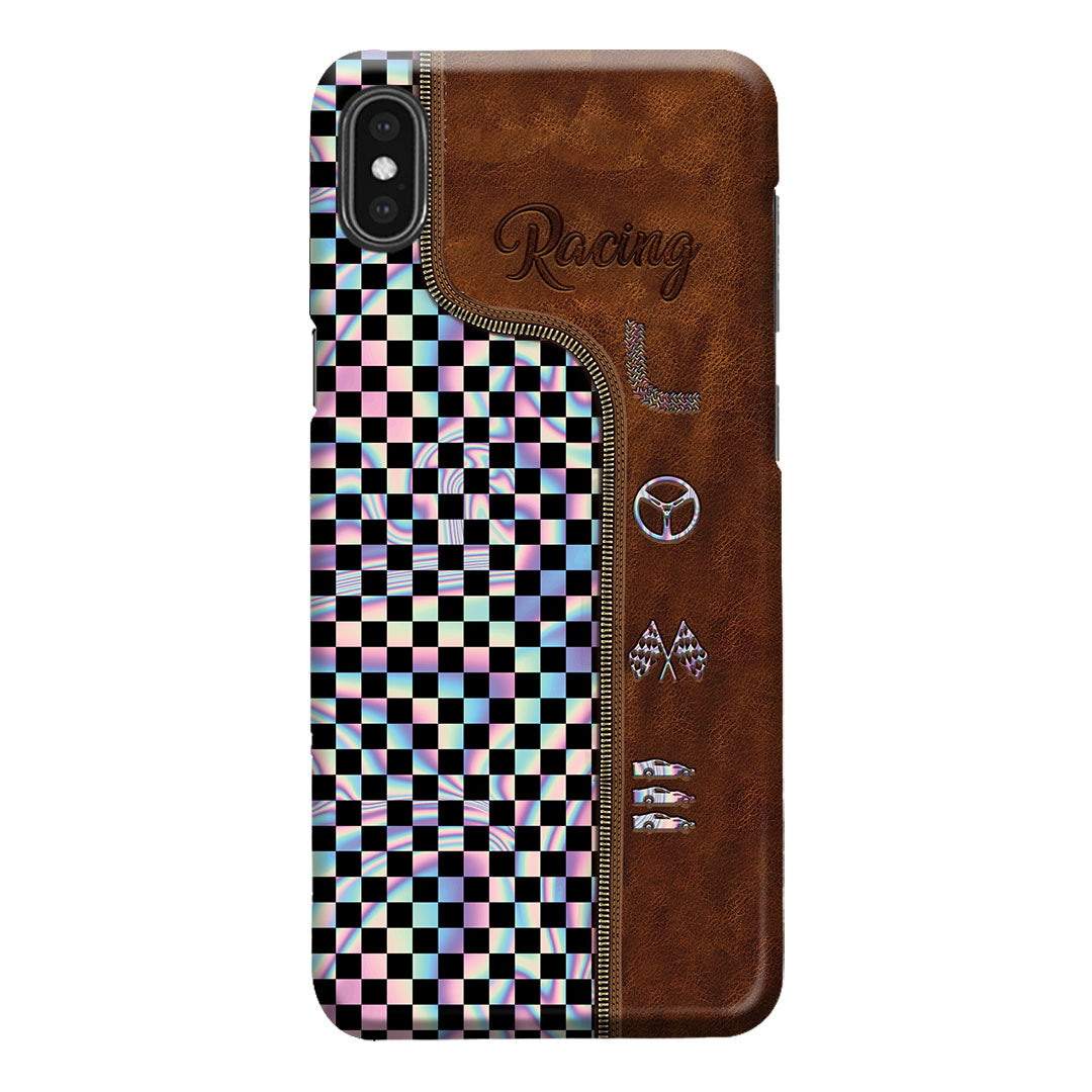 Racing Leather Pattern Print Phone Case