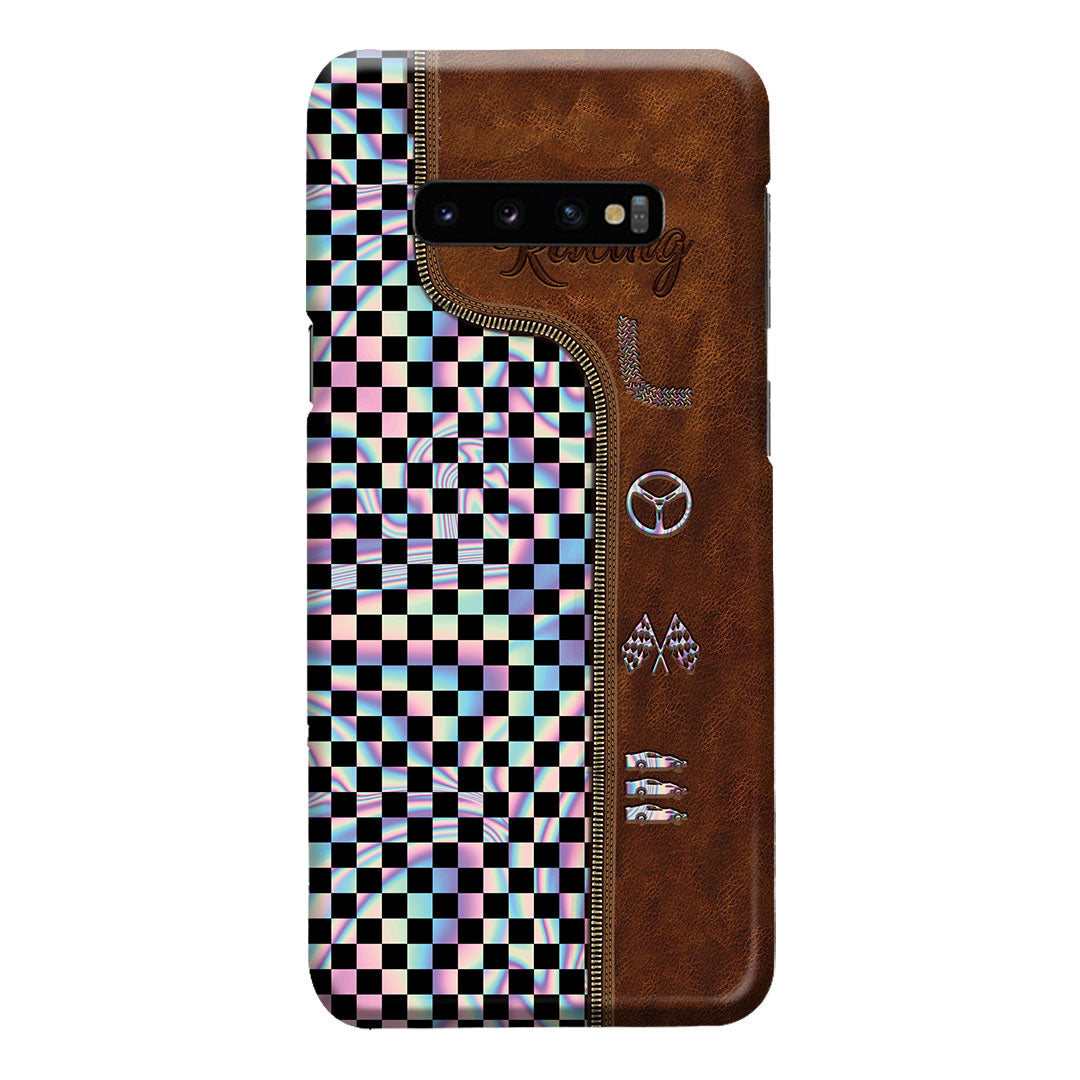 Racing Leather Pattern Print Phone Case