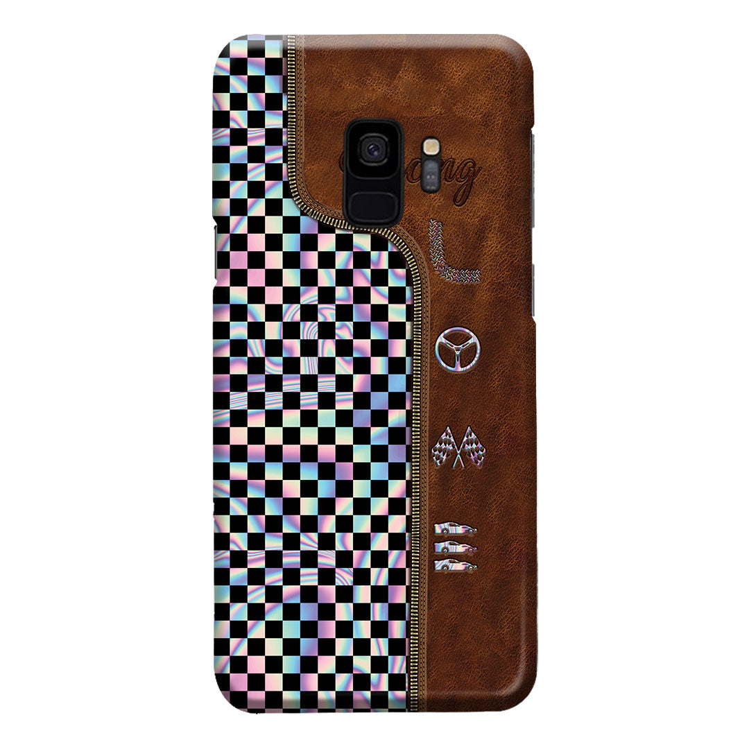 Racing Leather Pattern Print Phone Case