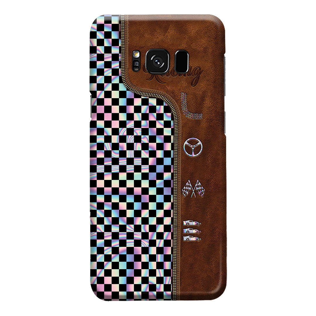 Racing Leather Pattern Print Phone Case