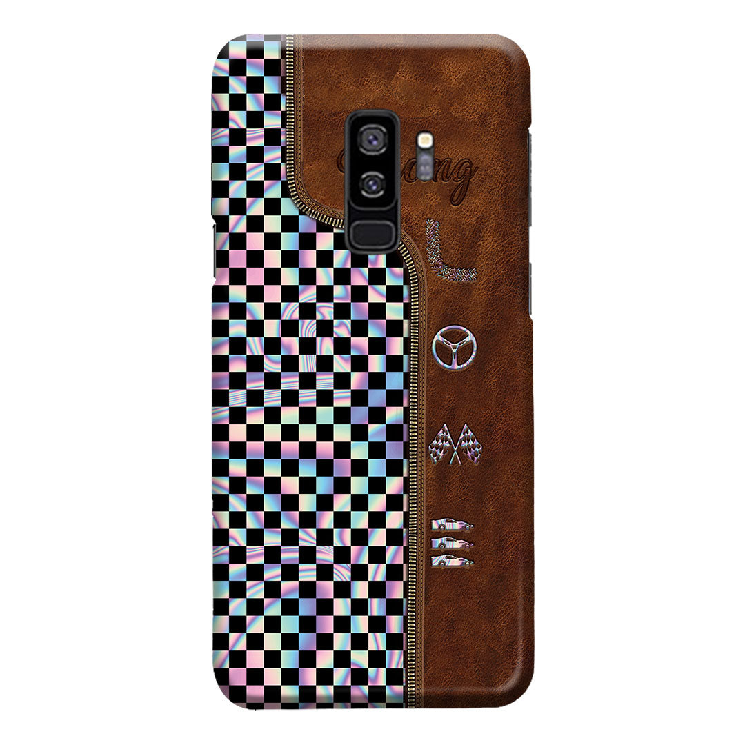 Racing Leather Pattern Print Phone Case