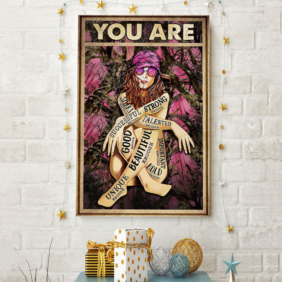 You Are Enough Country Girl - Hunting Poster