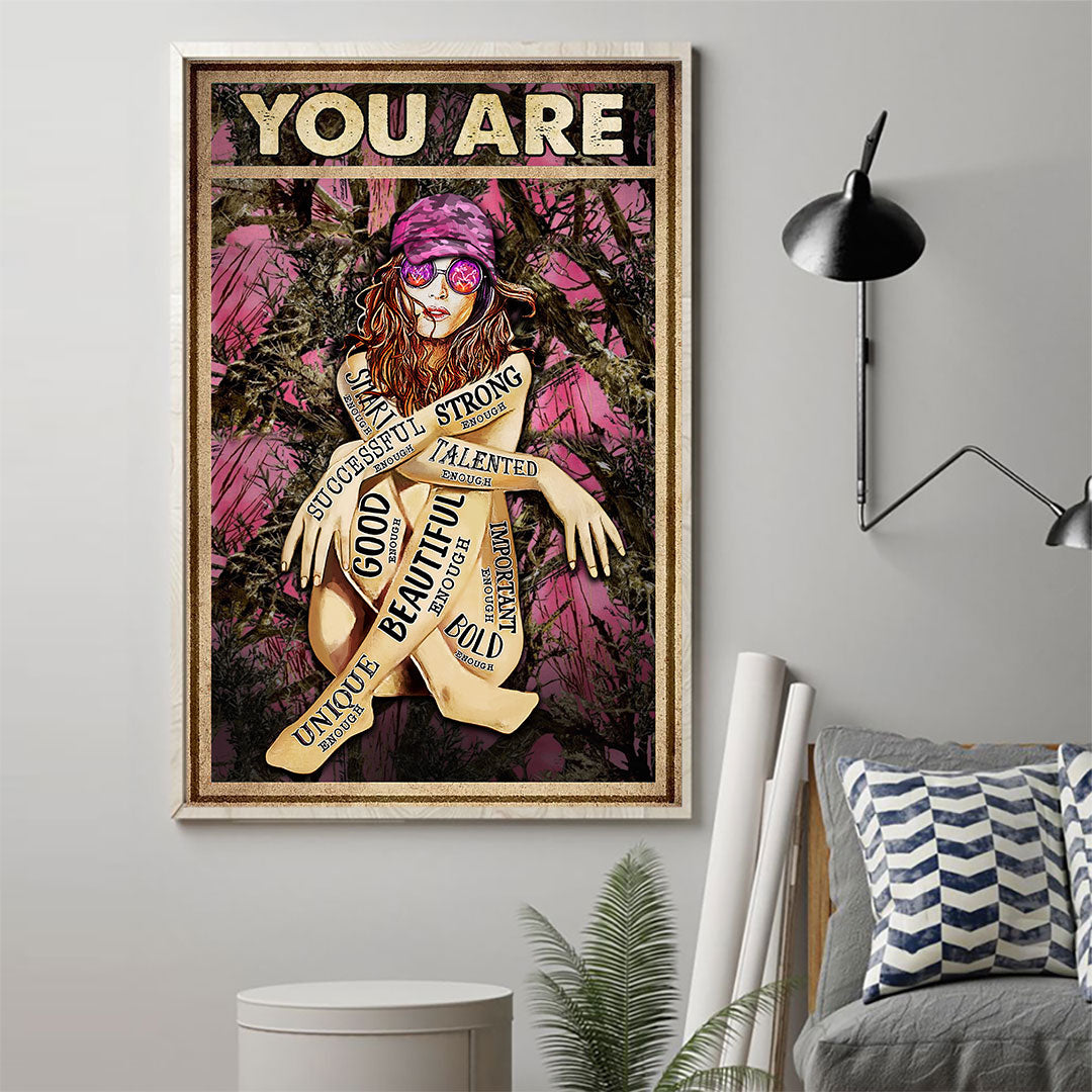 You Are Enough Country Girl - Hunting Poster