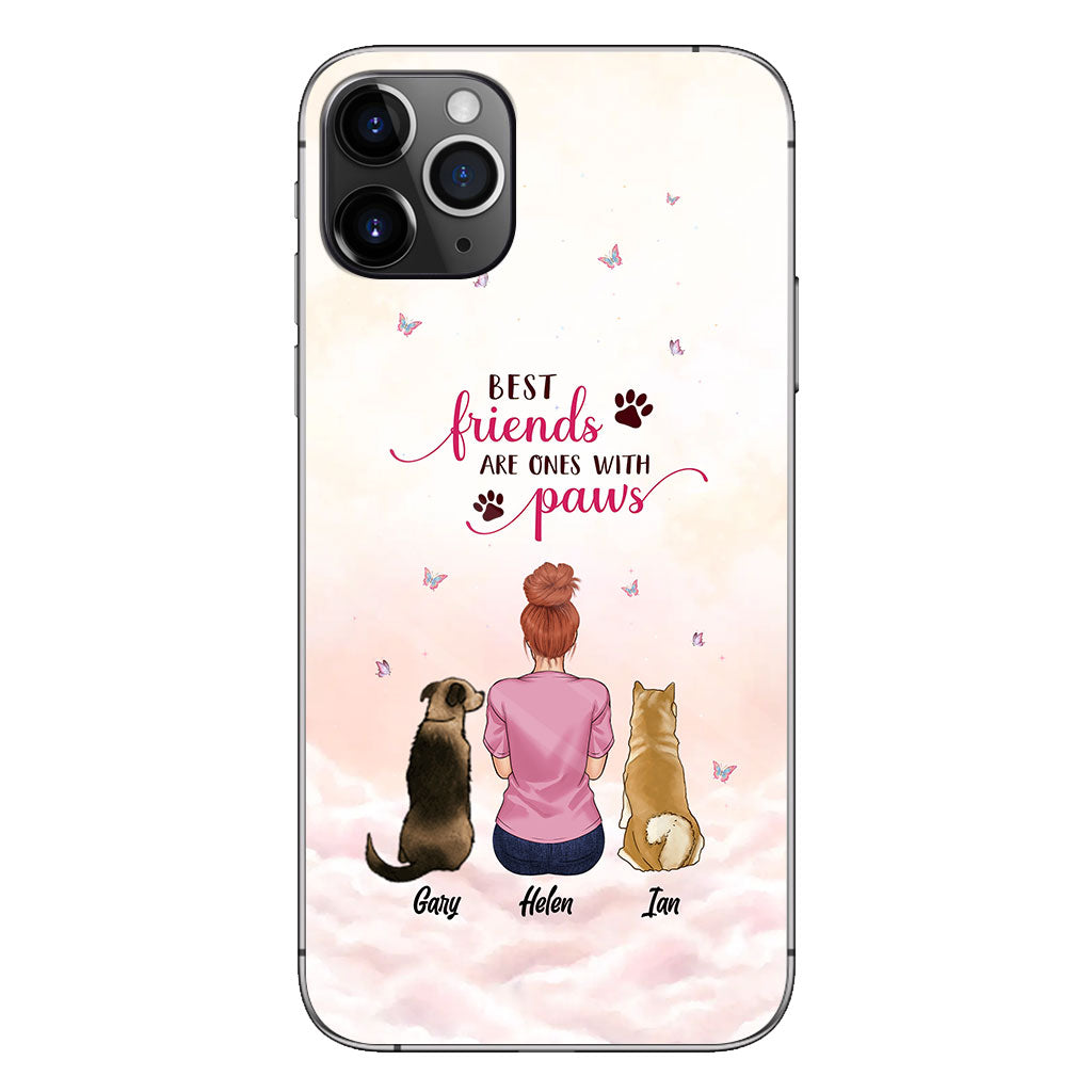 Best Friends Are Ones With Paws - Personalized Dog Clear Phone Case