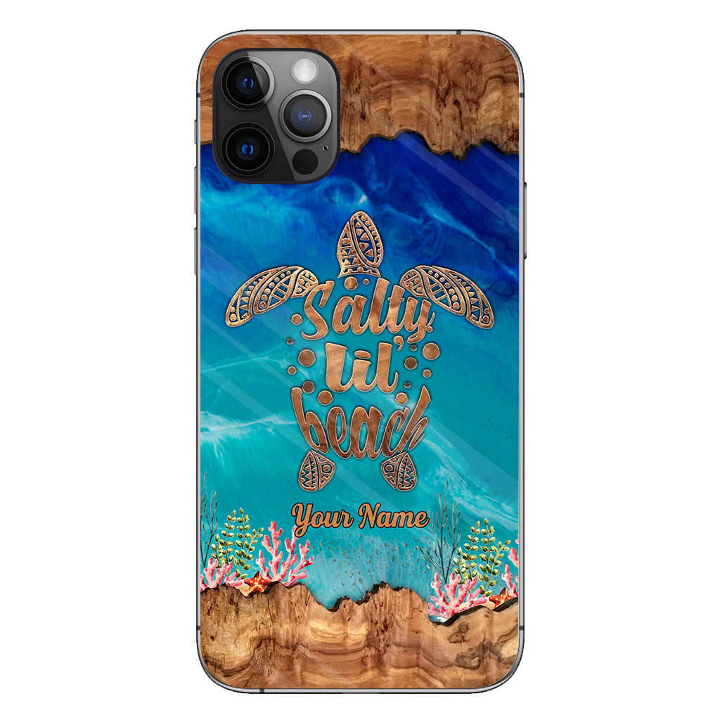 Salty Lil' Beach - Personalized Turtle Phone case