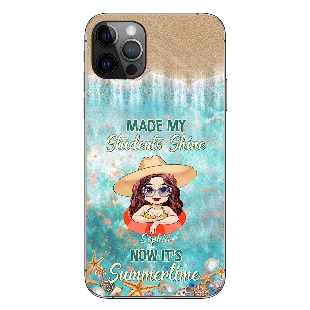 Got My Mind On Summer - Personalized Teacher Phone Case