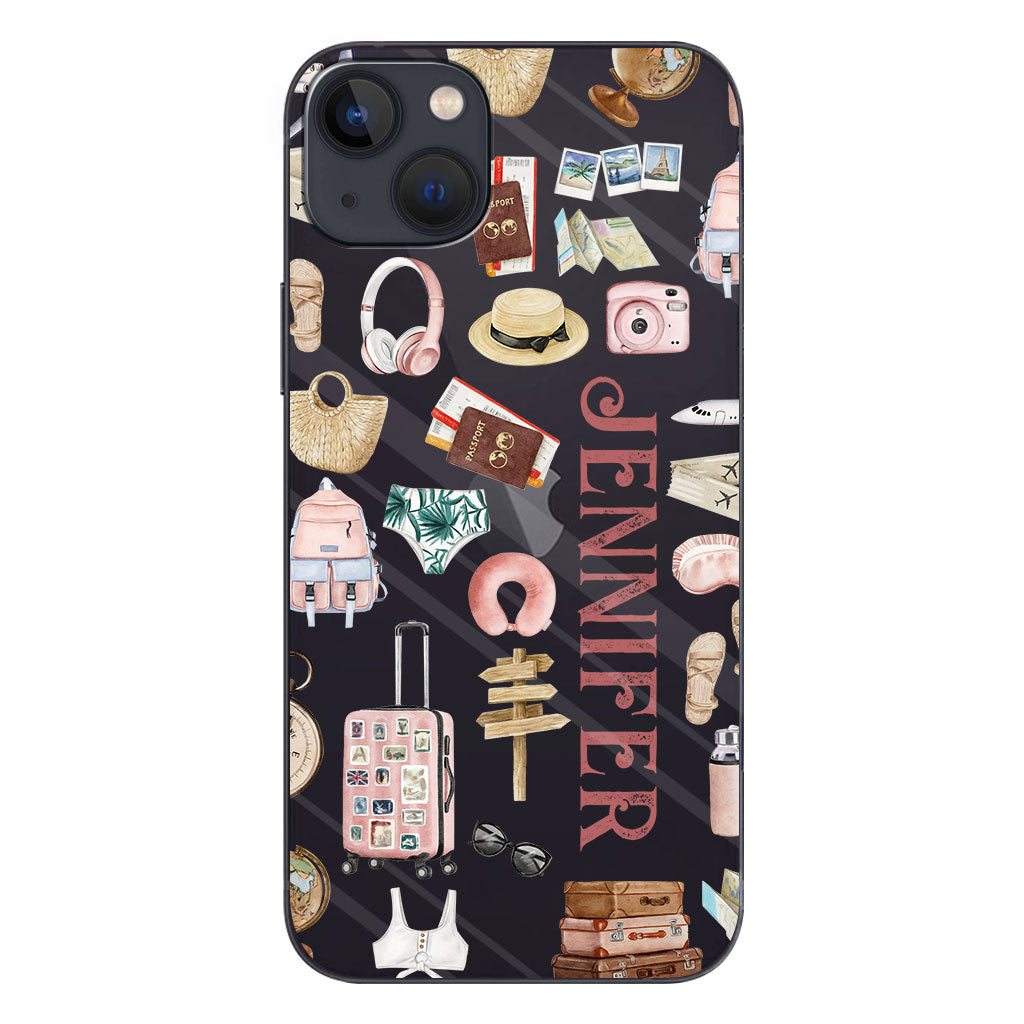 Just A Girl Who Loves Traveling - Personalized Travelling Clear Phone Case