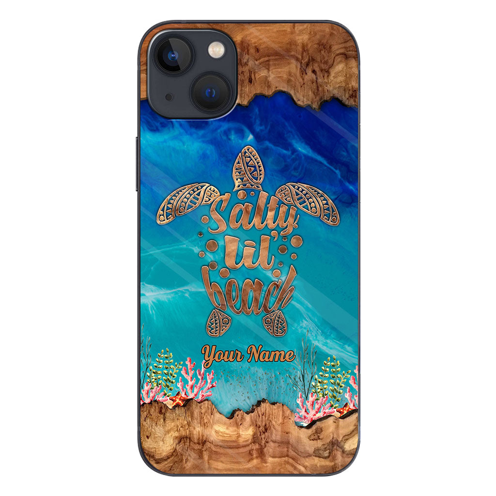 Salty Lil' Beach - Personalized Turtle Phone case