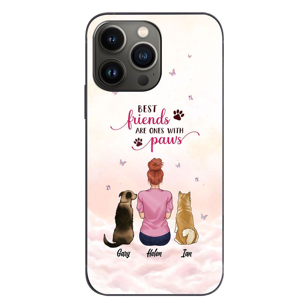 Best Friends Are Ones With Paws - Personalized Dog Clear Phone Case