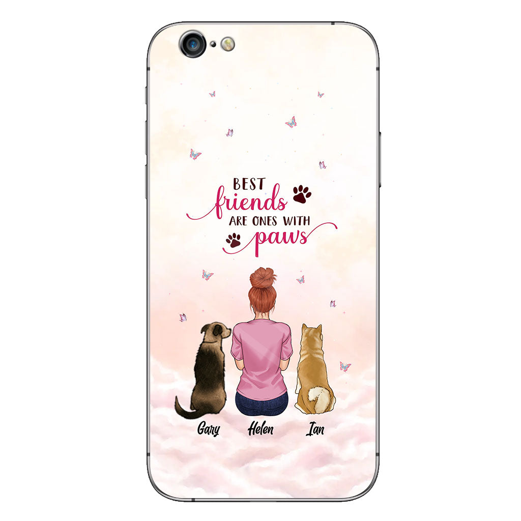 Best Friends Are Ones With Paws - Personalized Dog Clear Phone Case