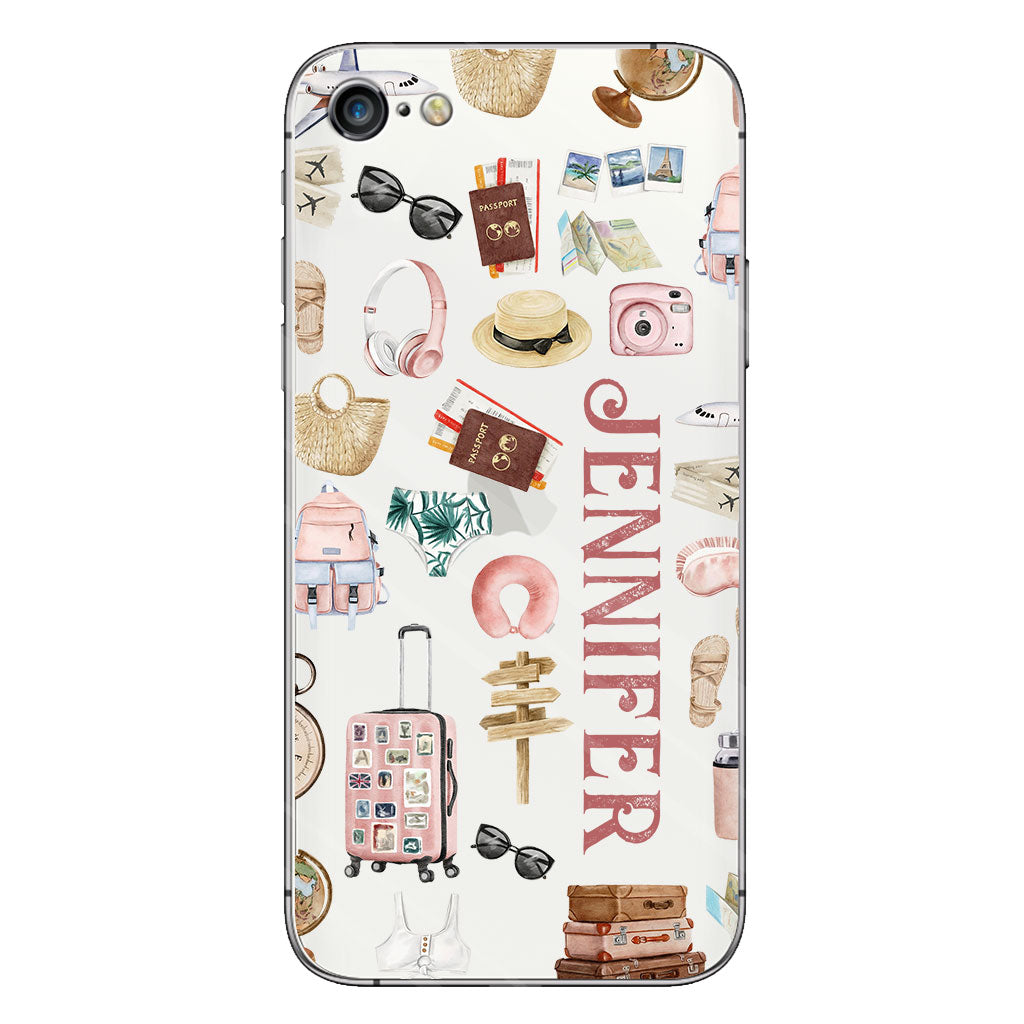 Just A Girl Who Loves Traveling - Personalized Travelling Clear Phone Case