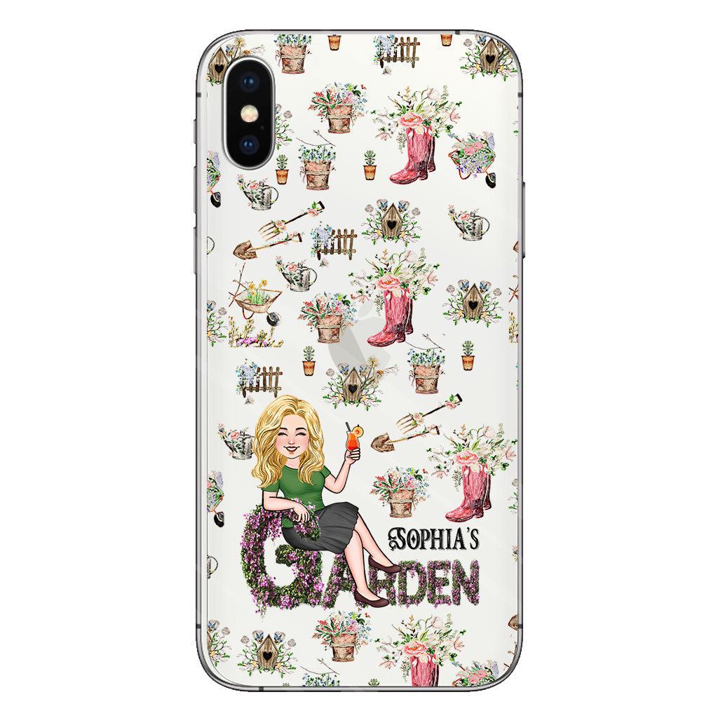 And Into The Garden I go - Personalized Gardening Clear Phone Case