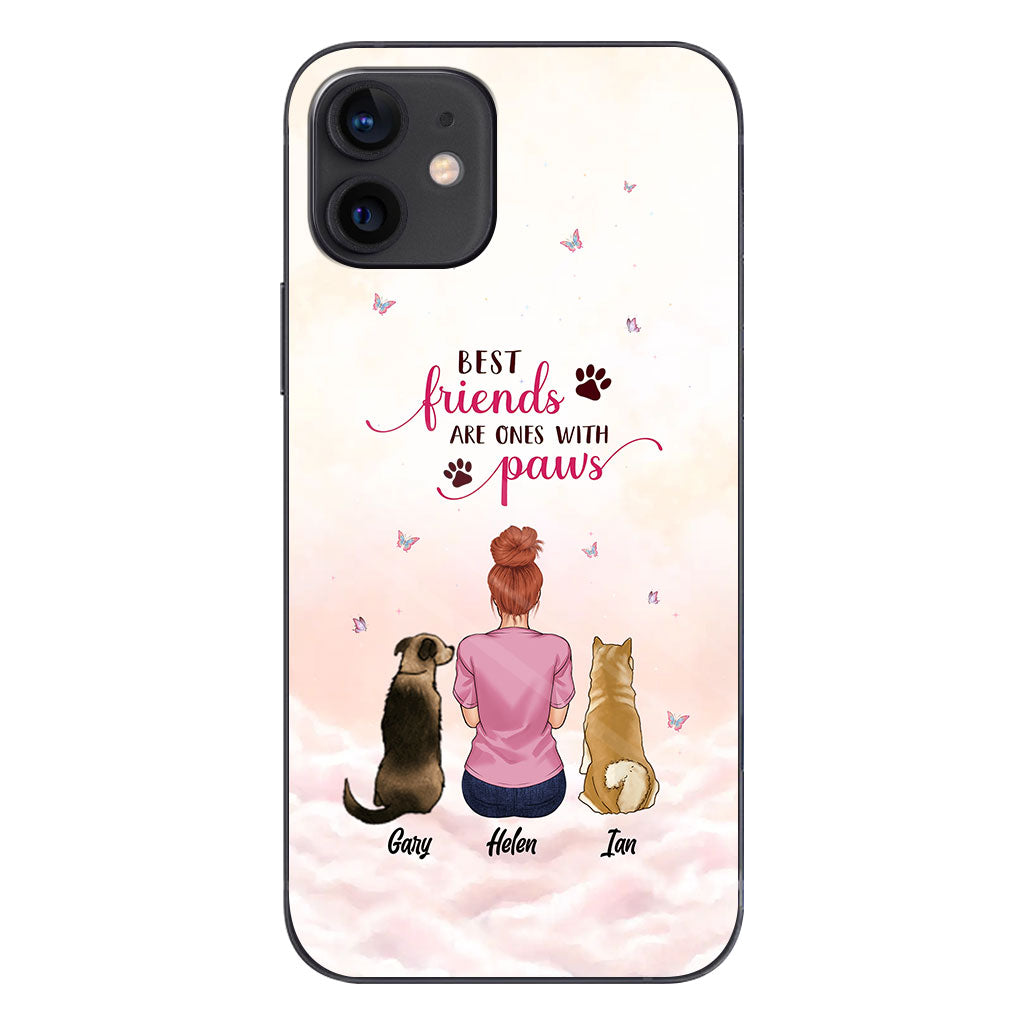 Best Friends Are Ones With Paws - Personalized Dog Clear Phone Case