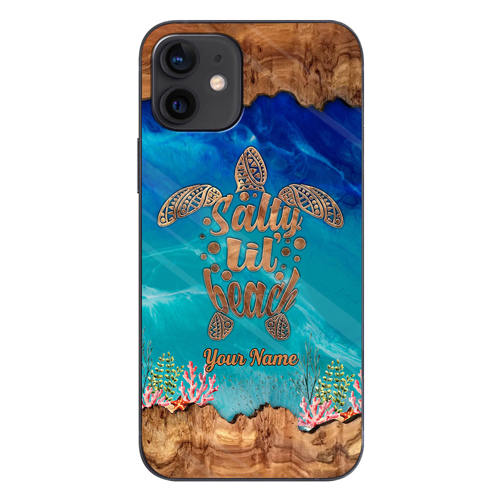 Salty Lil' Beach - Personalized Turtle Phone case