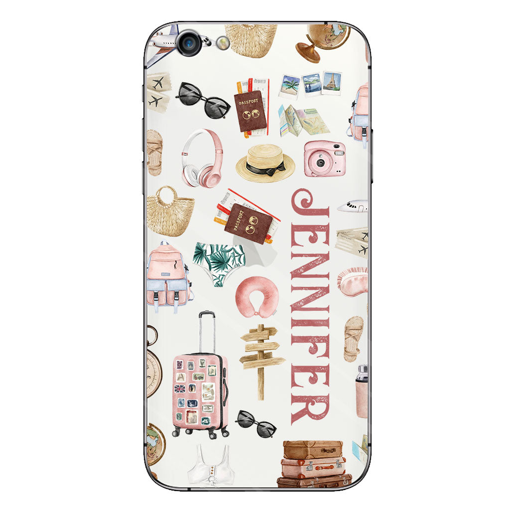 Just A Girl Who Loves Traveling - Personalized Travelling Clear Phone Case