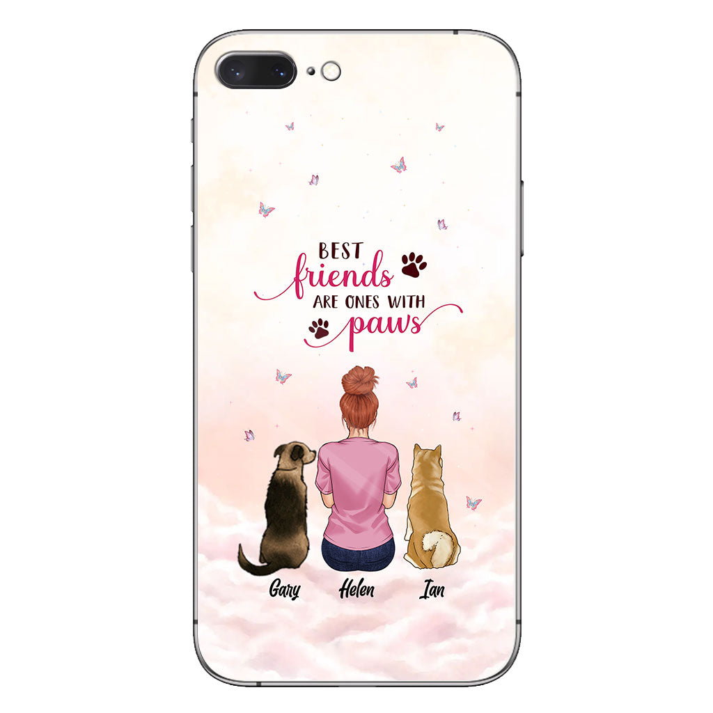 Best Friends Are Ones With Paws - Personalized Dog Clear Phone Case