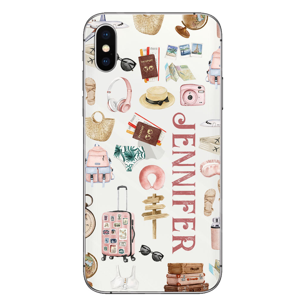 Just A Girl Who Loves Traveling - Personalized Travelling Clear Phone Case