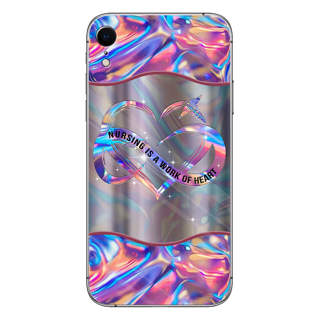 Nursing Is A Work Of Heart Personalized Phone Case