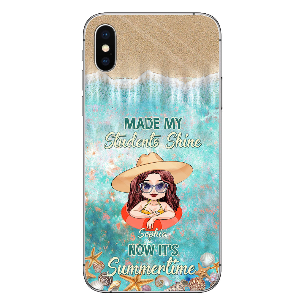 Got My Mind On Summer - Personalized Teacher Phone Case