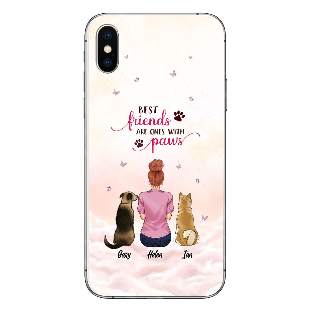 Best Friends Are Ones With Paws - Personalized Dog Clear Phone Case