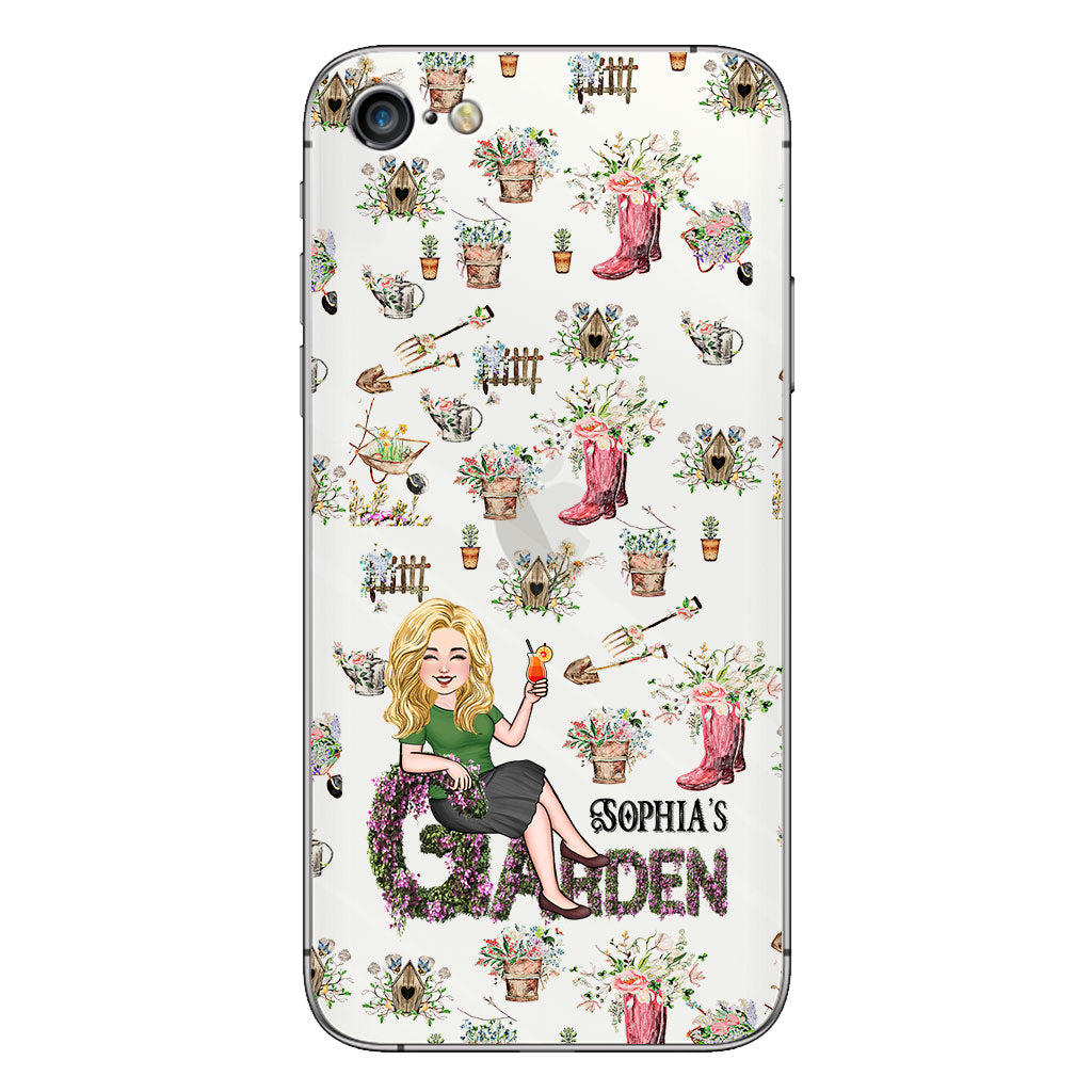 And Into The Garden I go - Personalized Gardening Clear Phone Case