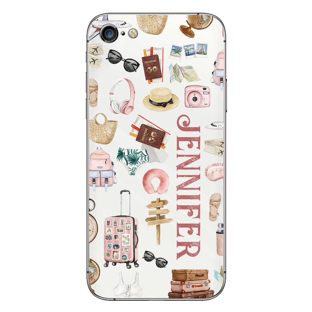 Just A Girl Who Loves Traveling - Personalized Travelling Clear Phone Case