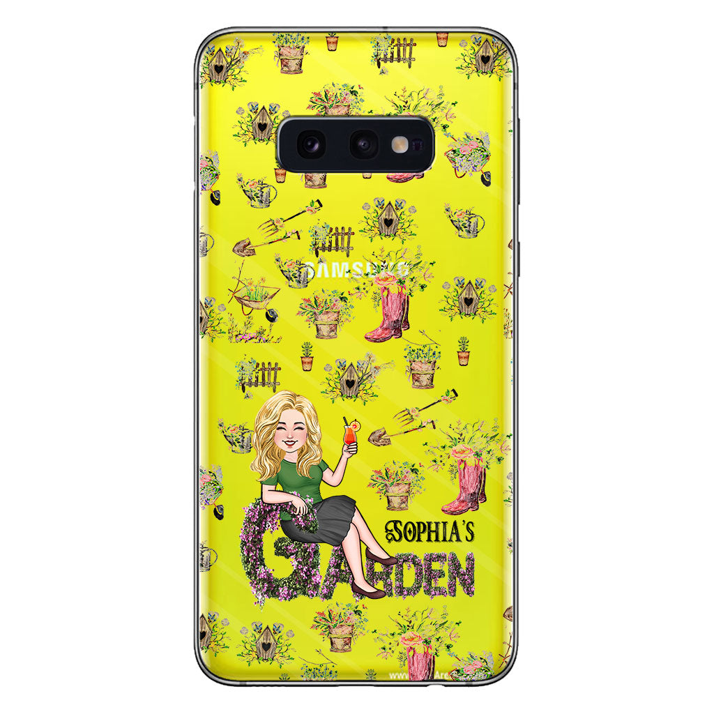 And Into The Garden I go - Personalized Gardening Clear Phone Case