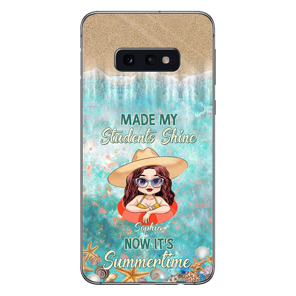 Got My Mind On Summer - Personalized Teacher Phone Case