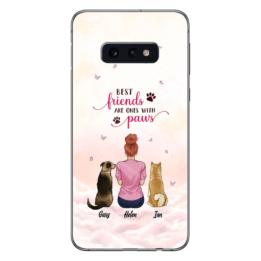 Best Friends Are Ones With Paws - Personalized Dog Clear Phone Case