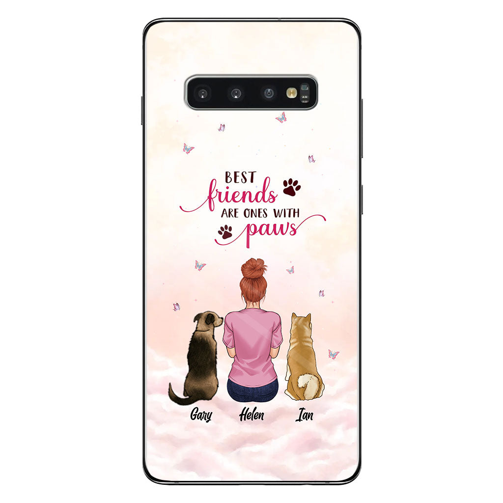 Best Friends Are Ones With Paws - Personalized Dog Clear Phone Case