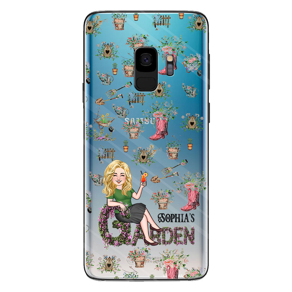 And Into The Garden I go - Personalized Gardening Clear Phone Case