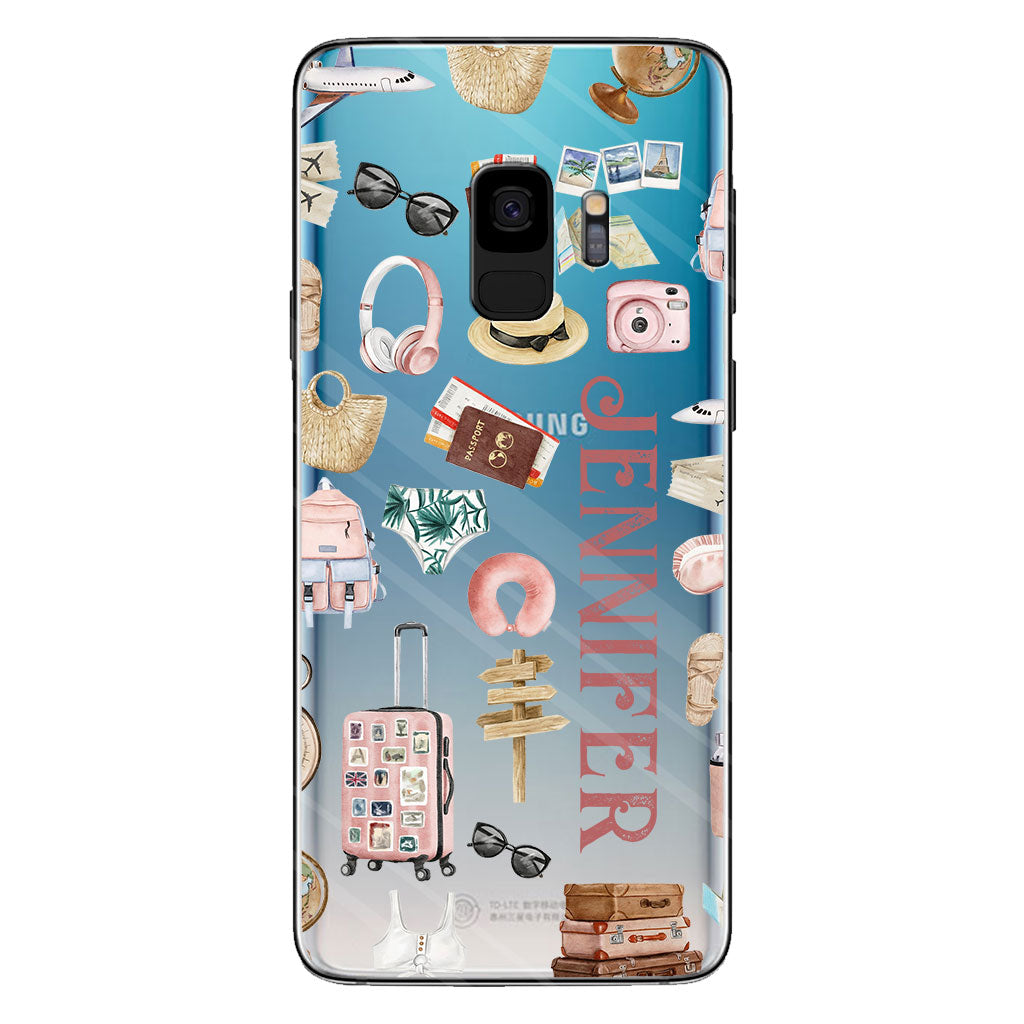 Just A Girl Who Loves Traveling - Personalized Travelling Clear Phone Case