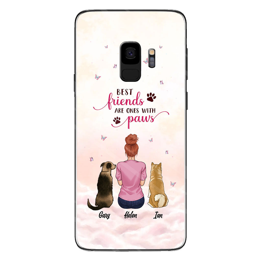 Best Friends Are Ones With Paws - Personalized Dog Clear Phone Case